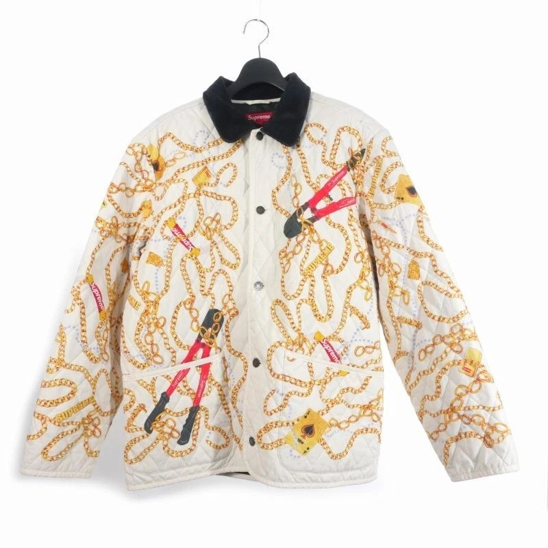 Supreme 20AW Chaînes Veste matelassée Chaîne Veste XL Blanc Homme