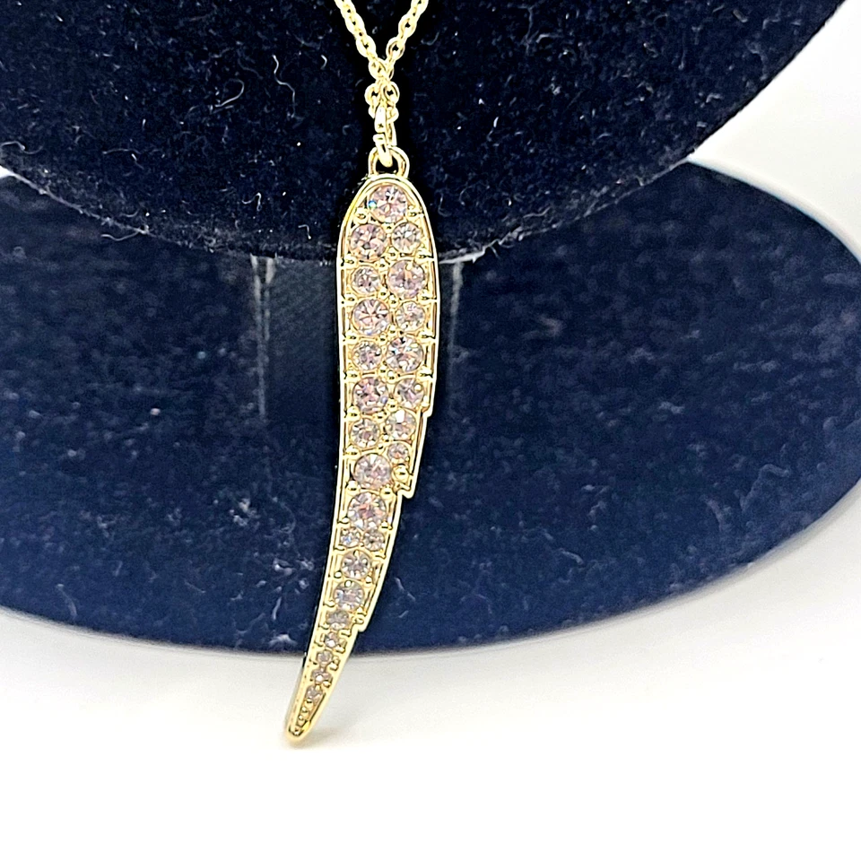 Collar colgante de plumas de cristal Victoria's Secret 30 pulgadas Foto 4 de 4