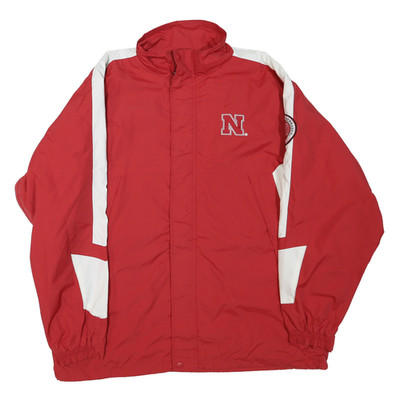 COLOSSEUM Herren Trainingsjacke rot & weiß Nebraska Huskers L Polyestermischung Sport