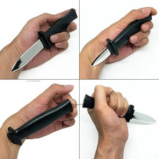 Fake Knife Magic Prop Prank Retractable Dagger Joke Trick Disappearing Blade Toy