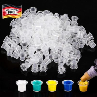 Tattoo Becher set 200 Stück 8 mm Einwegtintenbehälter für Pigment und Farbe