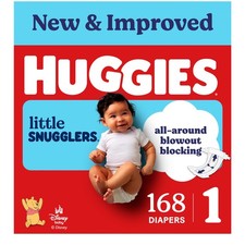 Huggies Little Snugglers Diapers Size 1, 168 Count 00036000497977