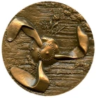 FRANCE AVIATION ANTOINE DE SAINT EXUPERY BRONZE MEDAL BY GALTIE, 73MM 213GR
