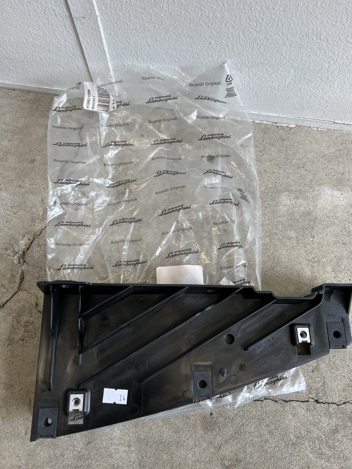 LAMBORGHINI HURACAN LP610 FRONT DRIVER LEFT BRACKET OEM 4T0807129A