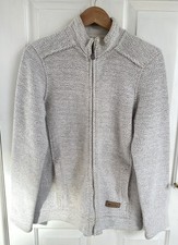 Weird Fish Ladies Cream Beige Full Zip Macaroni Fleece Jacket Size 14