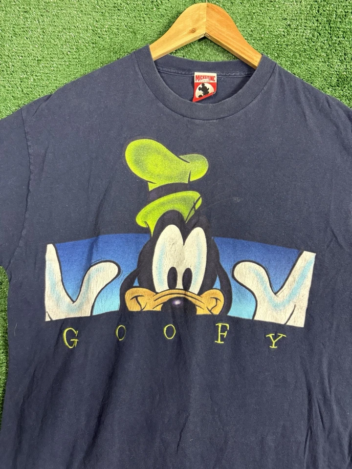 Camiseta De Colección Disney Goofy Para Hombre Grande Azul Estampado Gráfico Años 90 EE. UU. Foto 2 de 4