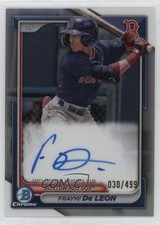 2024 Bowman Chrome Prospect Refractor 30/499 Fraymi De Leon #CPA-FD Auto 2a9