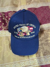 USA 250th Anniversary 1776  2026 Patriotic Eagle Baseball Hat Navy