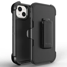 For iPhone 13 Case Heavy Duty Shockproof Cover with Belt Clip 6.1-inch