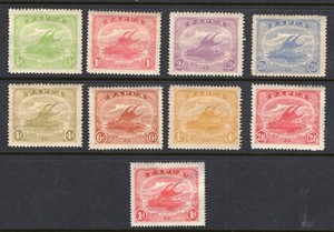 Papua 1911-15 Complete Wmk Single Line A Set  - OG MH - Sc# 50-59  SCV $105.25