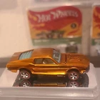 Hot Wheels Redlines Custom Mustang Orange Restored Car 1:64 Opening Hood 1967