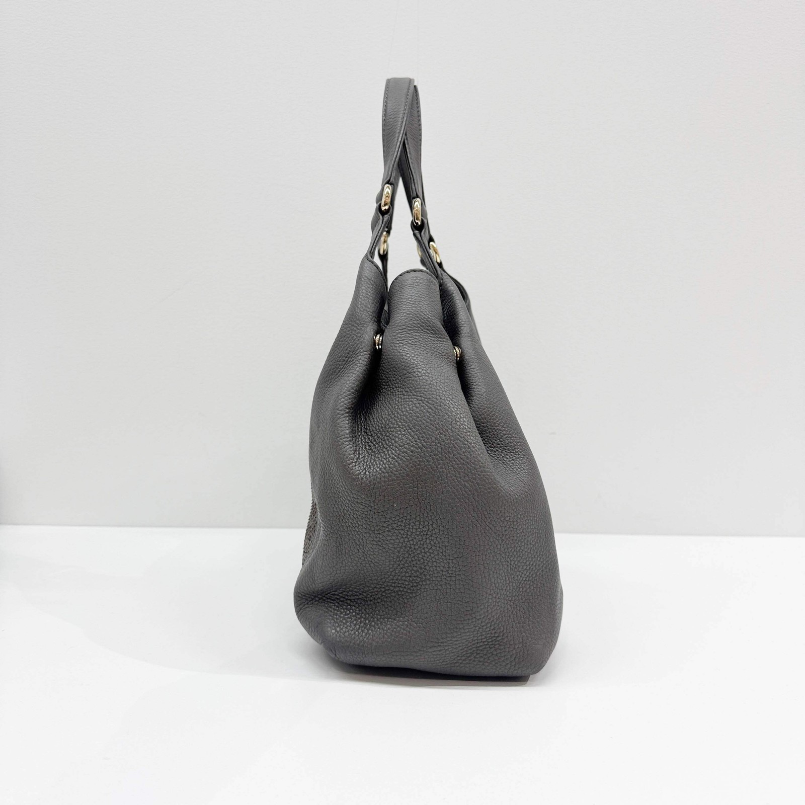 GUCCI Stirrup Brown Python Embossed Leather Shoul… - image 3