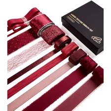Luxury red ribbon 40 yards, 9 textures  sizes chiffon, satin, organza