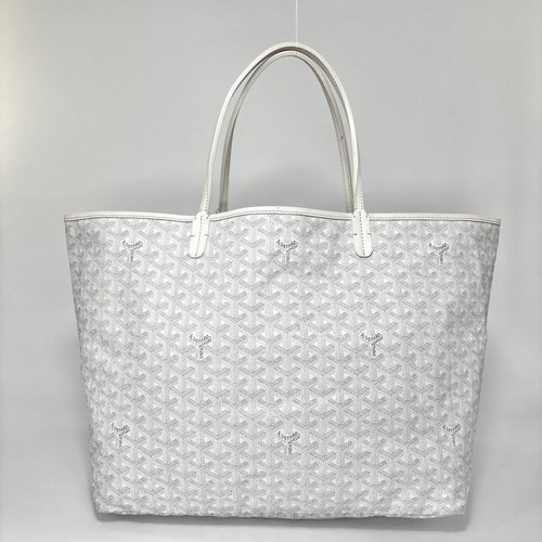 Goyard Saint-Louis GM White Tote Bag Authentic Japan Excellent Condition 061750