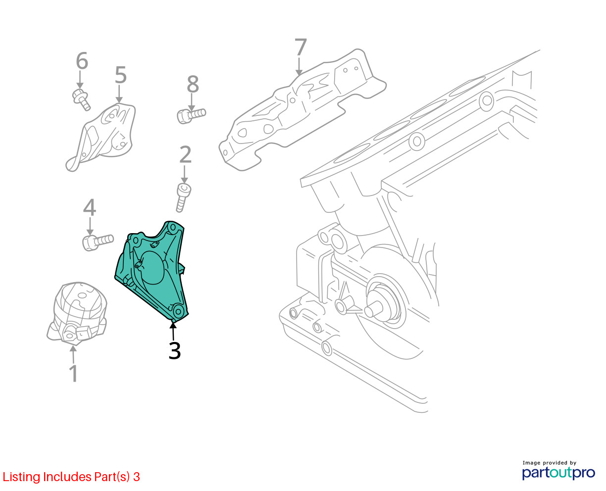 Audi R8 2018-2023 LEFT Engine mount