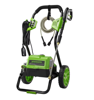 #ad Greenworks 2000 PSI 1.1 GPM Cold Water Electric Pressure washer with 3 Spray Tip $105.99