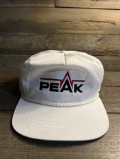 VINTAGE Peak Performance Hat Cap Strapback White Embroidered