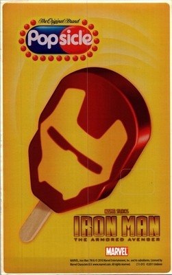 Vintage Good Humor Pricing Sticker 5''x7'' Popsicle Iron Man Marvel