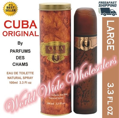 Cuba Gold By Cuba Cologne for Men Large 3.3 / 3.4 oz Original Cuba Parfum
