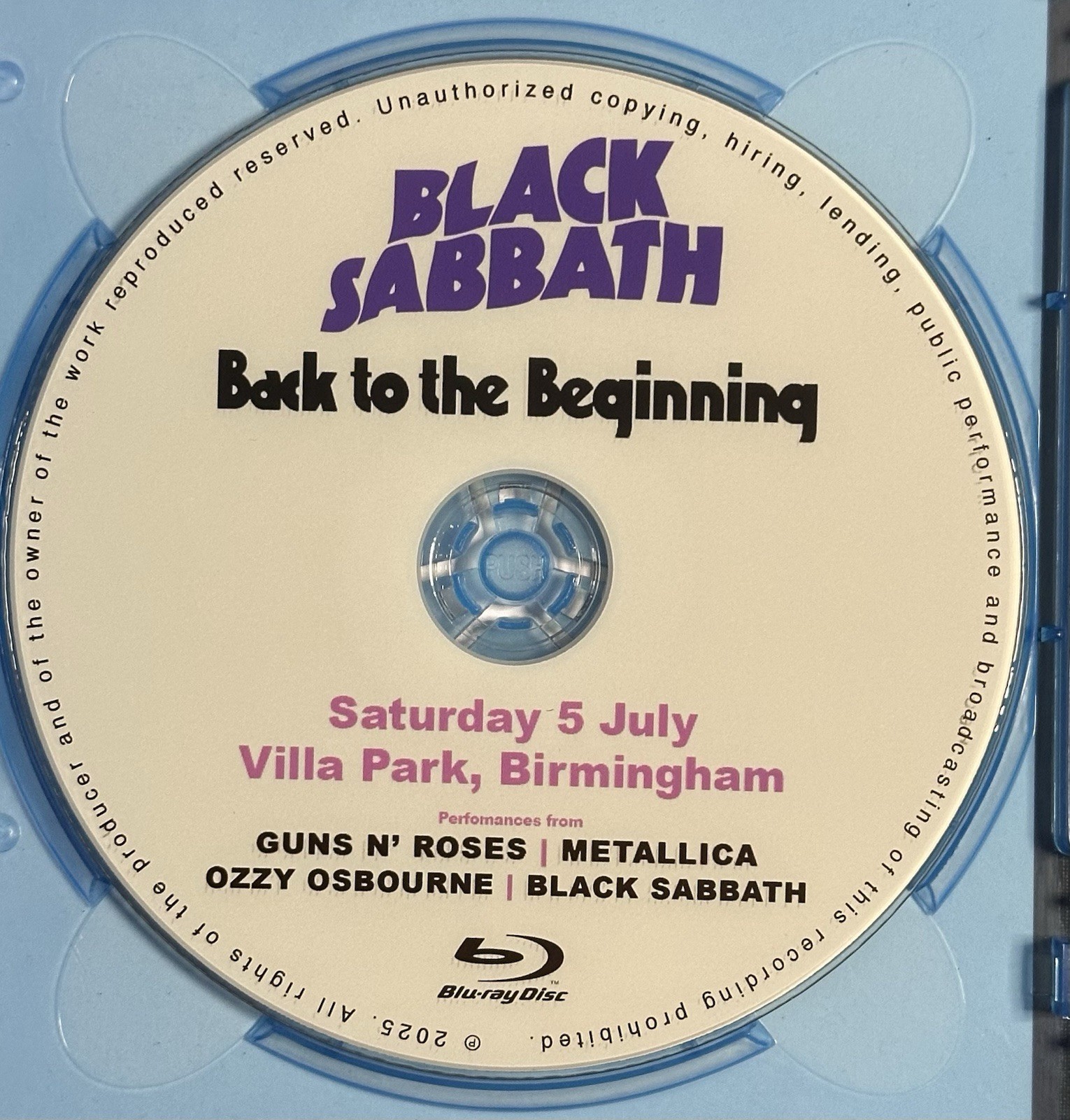 Black Sabbath (Ozzy Osbourne) - Birmingham 2025 (Blu-Ray) EX Quality!