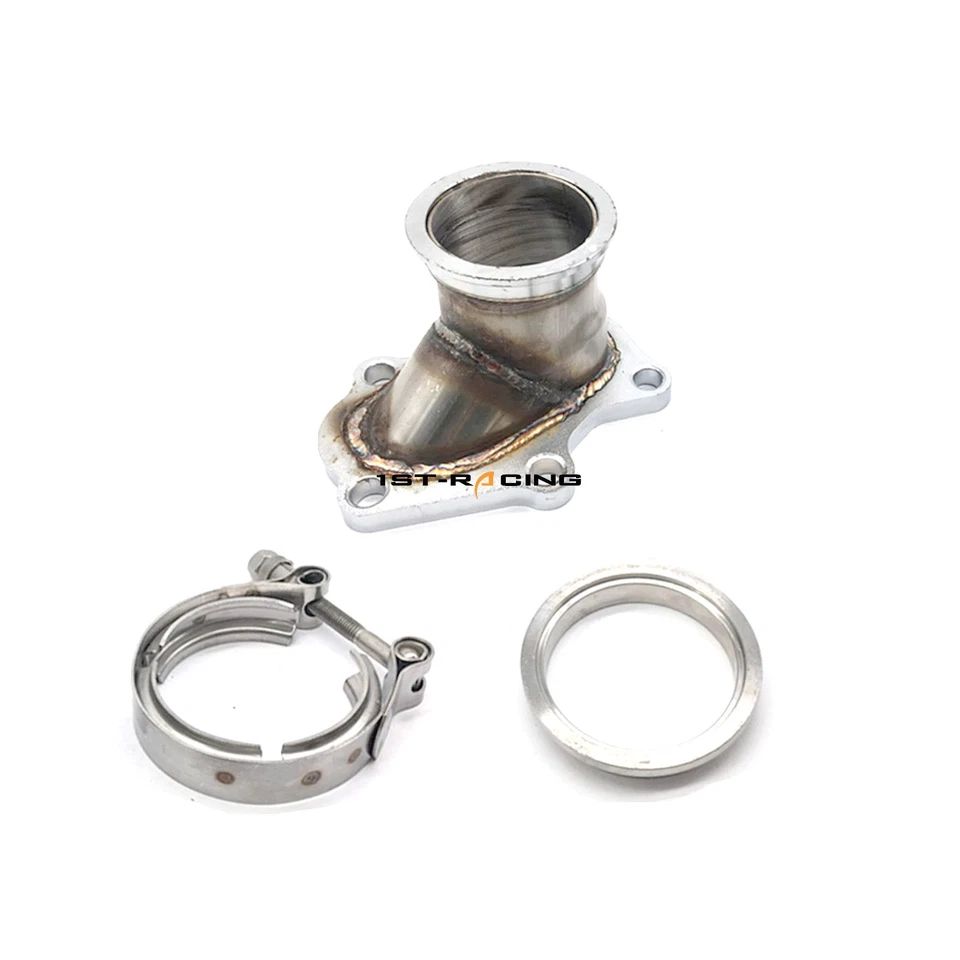 TD04 5 Bolt Exhaust Outlet Flange to 2.5" V Band For Subaru Forester XT Impreza - Image 4 of 4