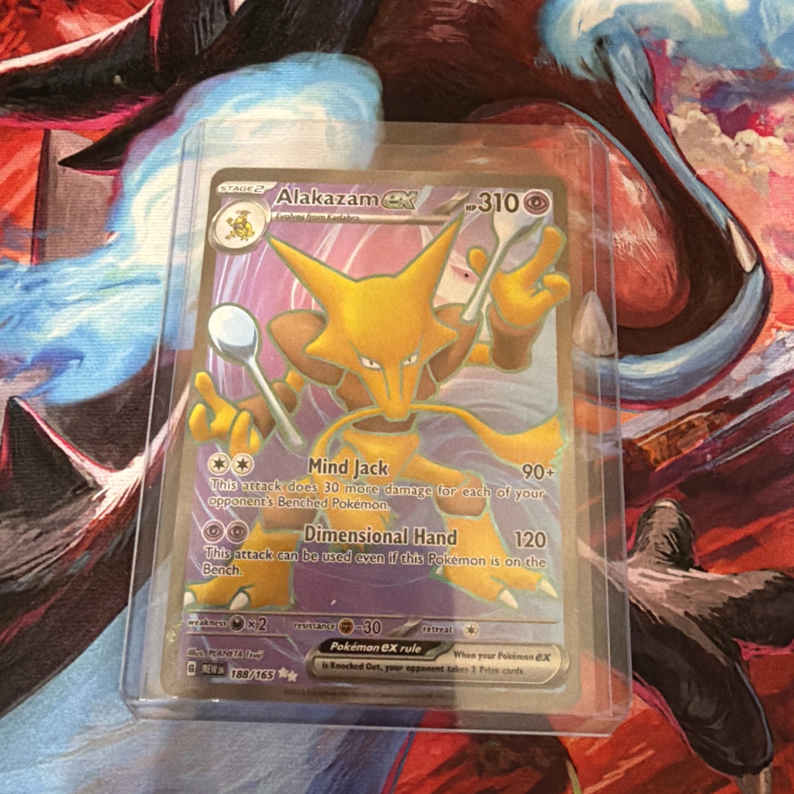 Pokemon Scarlet & Violet 151 Alakazam ex 188/165 Holo NM