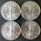Lot of Four 2011 $1 American Silver Eagle Dollars
