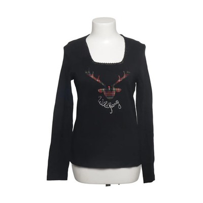 Giesswein, Langarmshirt, Größe: S, Schwarz/Rot/Mehrfarbig, Baumwolle, Print #x6H