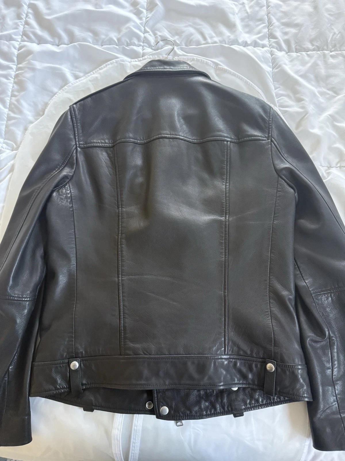 AllSaints Milo Men's Leather Jacket Small image 4