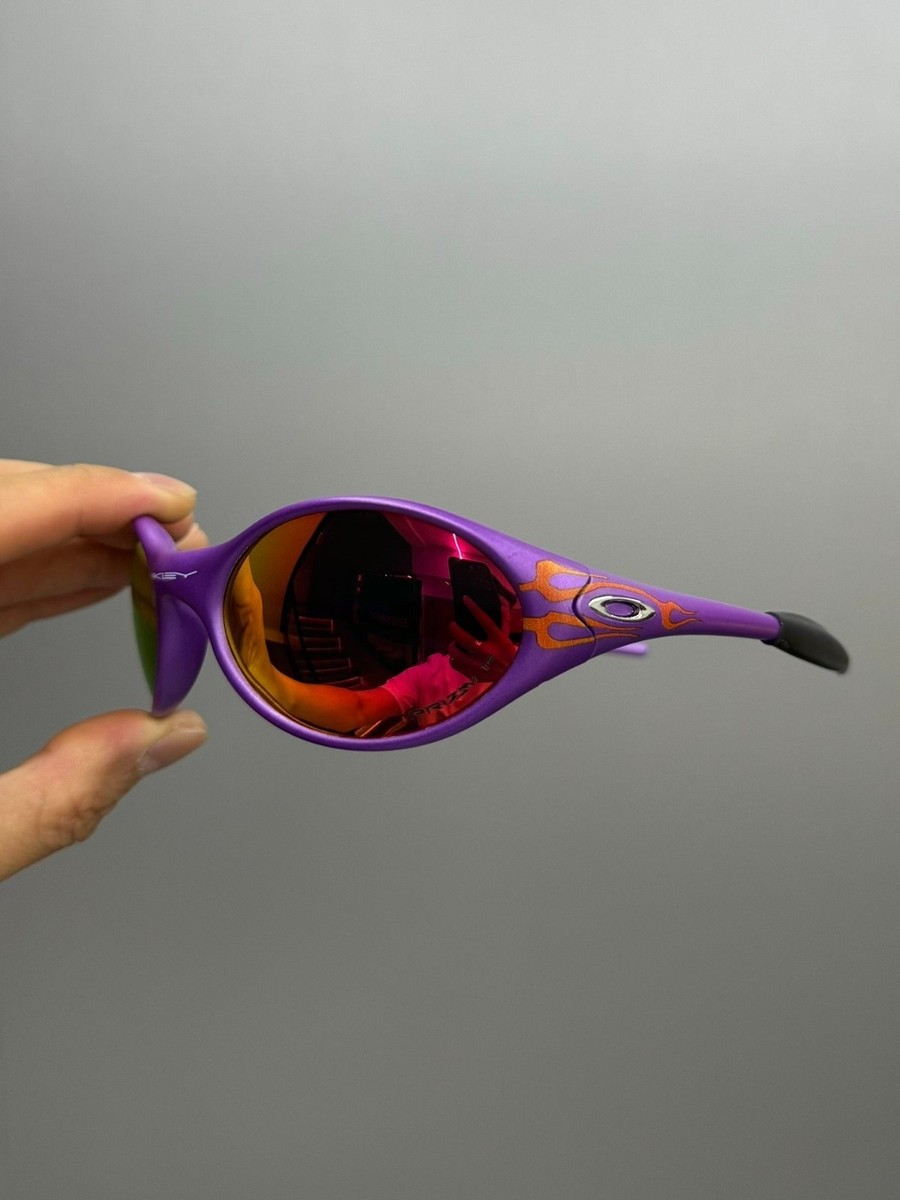Vintage Oakley Eye Jacket Polarized Ruby ​Lenses Purple Frames Y2K