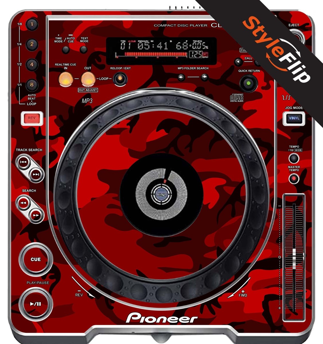 Pioneer CDJ-800 MK2 | Red Camo | Protective Decal