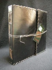 Large Square Leather Sketchbook Journal - Choice of Handmade or Drawing Paper