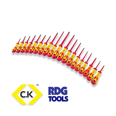 CK Tools Dextro Insulated VDE Screwdrivers Pozi, Phillips, Slotted & Modulo