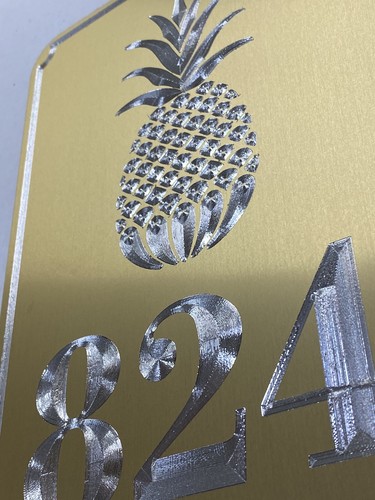 Engraved Personalized Custom Family Name House Home Gold Metal Sign Plaque 7x10 - Picture 2 of 7