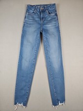 American Eagle Women's 00 Curvy Hi Rise Jegging Next Level Stretch Jeans 23x27 