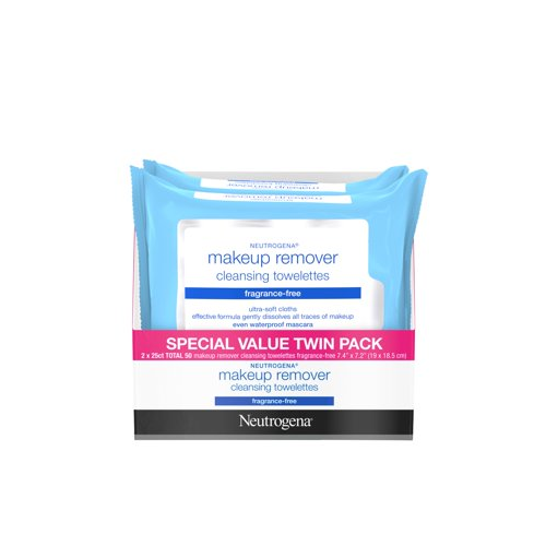 Neutrogena Ultra Soft Gentle Makeup Remover Cleansing Towelettes 2 x 25ct