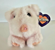 Vintage Plush PERCY Pig Piglet PUFFKINS by Swibco stuffed animal TOY w/ Tag 1994