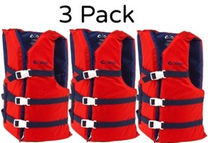 Adult Life Jacket PFD USCG Type III Universal Boating Ski Vest New Adult Life Jacket PFD USCG Type III Universal Boating Ski Vest New