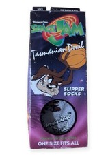 Vintage SpaceJam Looney Tunes WB Slipper Socks Tasmanian Devil Taz Monstars NIB