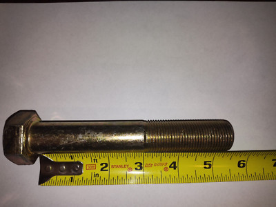 Fastenal Yellow Zinc Bolt Screw 7/8''-14 x 5 1/2'' Grade 8