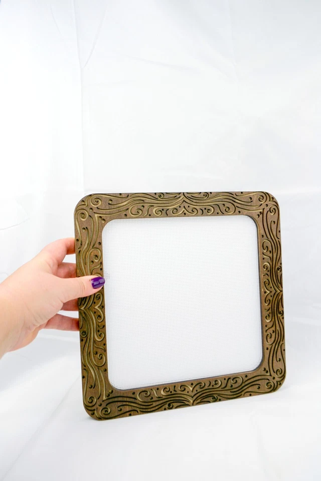 Cross Stitch Magnet Frames 4 sizes set, wooden hoops for stitch plastic canvas - Image 2 of 4