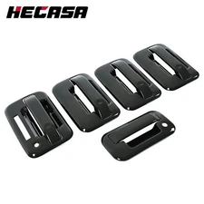 For Ford F150 F-150 2004-2014 4-Dr Black Door Handle Cover W/ Keypad & Keyhole