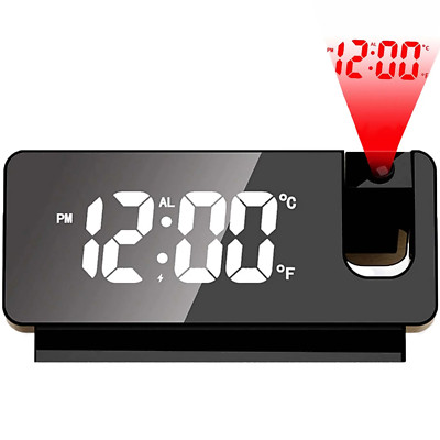 Digital Alarm Clock,Digital Projection Alarm Clock for Bedroom, Large LED Digita