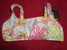 Time and Tru Bikini Top Floral Summer Swimming Mix and Match Swimsuit Top Medium