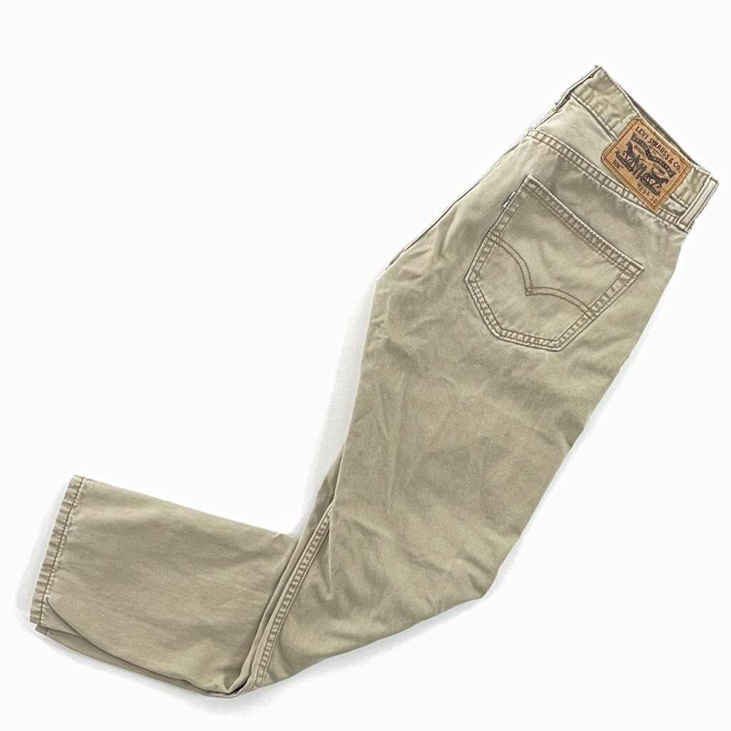 Levi's Mens 508 Classic Straight Jeans Beige Flat Front Pocket