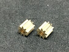 2 x Ritzel Ersatz-Zahnrad f&uuml;r Lego Duplo Intelli Lok, Modul 0,4- 9 Z&auml;hne Messing
