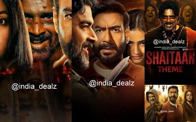4 x Ajay Devgn Jyothika Madhavan Shaitaan Bollywood Farbfoto Fotokunst