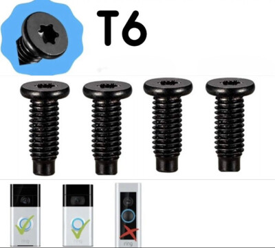 For Ring Doorbell Replacement Security Screws 4 Pack T6