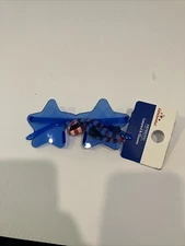 Patriotic Star Sunglasses Blue With Patriotic Lanyard Women Red White Blue  New