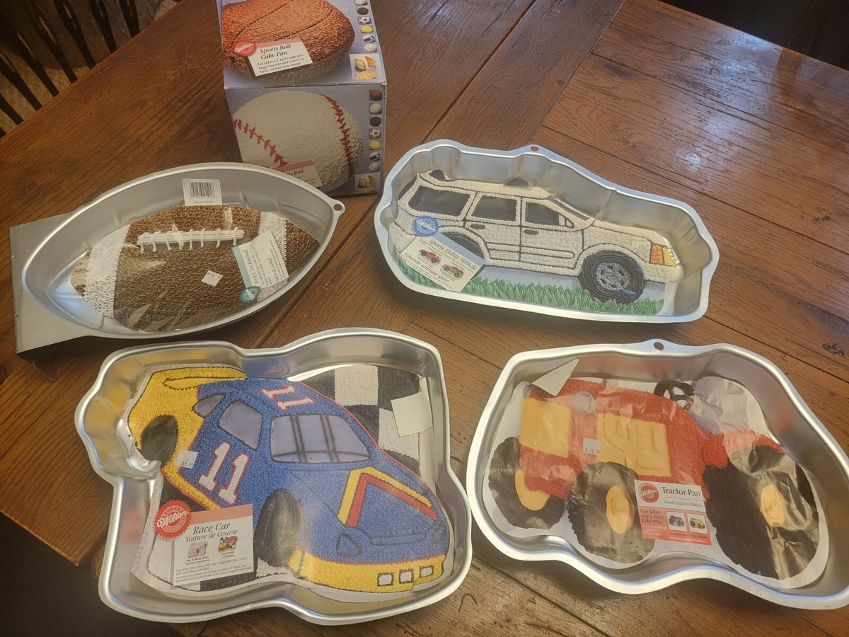 Tractor Cake Truck Cake Pan Molds Wilton Cake Decorating Pan Set-Sports,  Tractor, Truck, Race Car